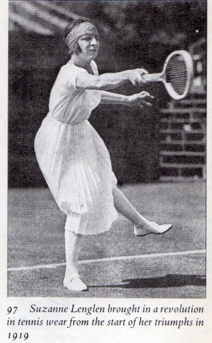 Women's Shoes in 1920s--Suzanne Lenglen brought in a revolution in tennis wear.