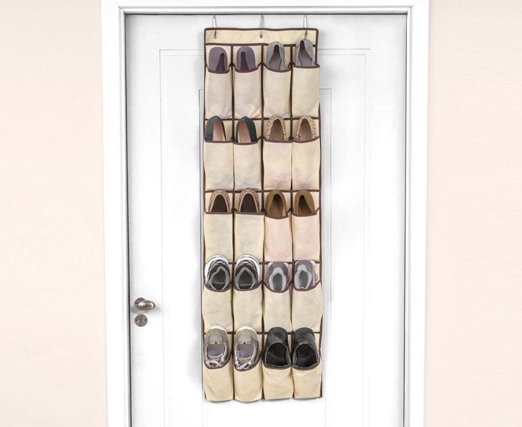 where to store shoes? the space behide door